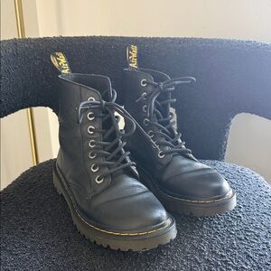 Dr. Martens Black Leather Combat Boots